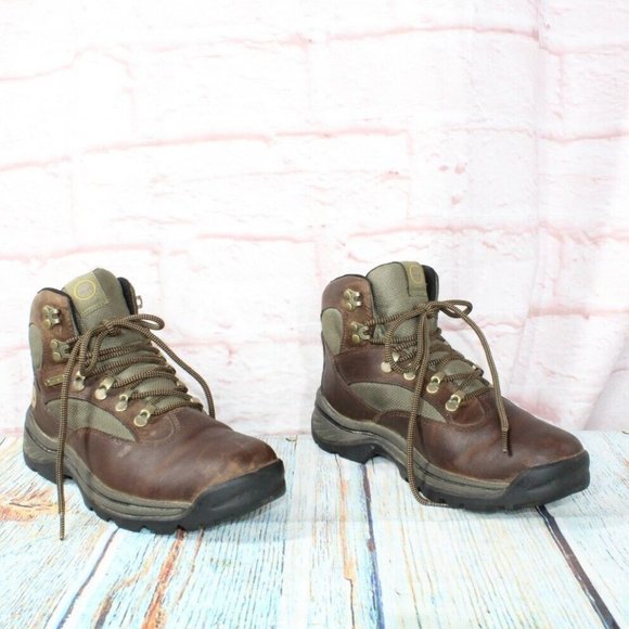 Timberland Chochorua Brown Leather Gore-Tex Mid Hiking Boots Size 8.5 - Picture 3 of 9